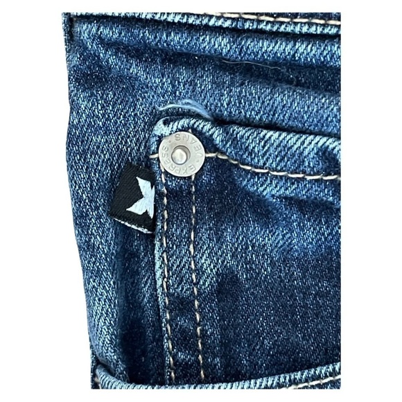 EXPRESS Flare Bootcut Jeans Stretch Blue Women’s Size 1/2 RN#54867. - Picture 9 of 16